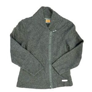 MERRELL  WOMENS Wool Blend Sweater Button  Zipper Cowl Neck SZ Small